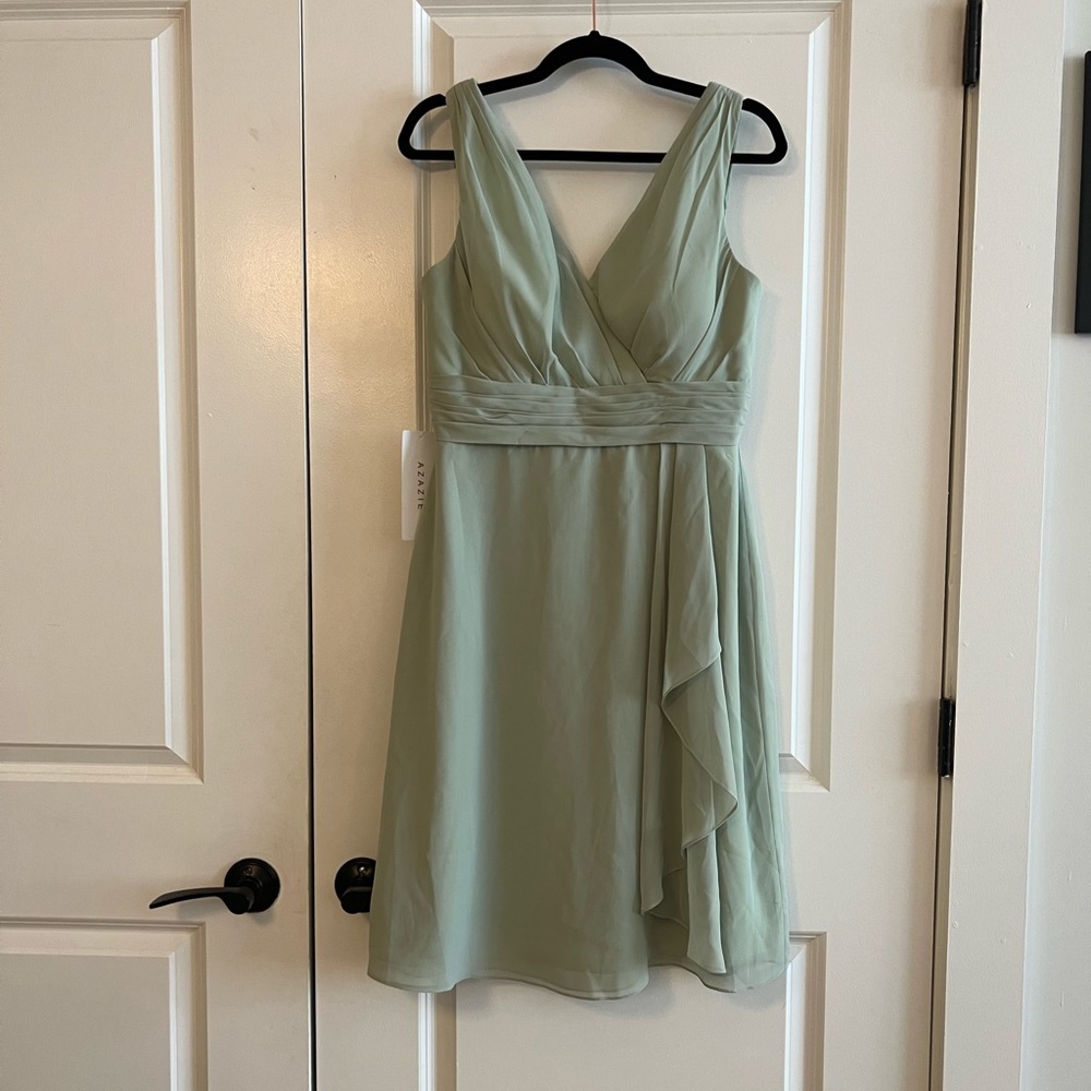 Azazie Ilania Dress Dusty Sage